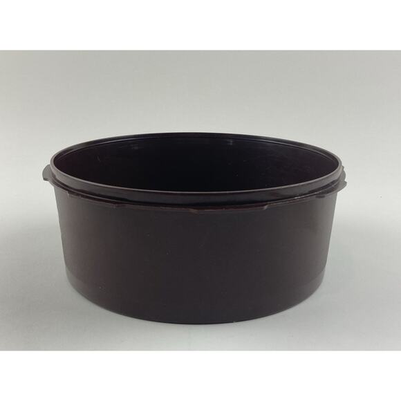 Tupperware Brown 8" Servalier Canister #1204-24 Lid 1205-7 Storage Vintage Clear - Picture 9 of 11